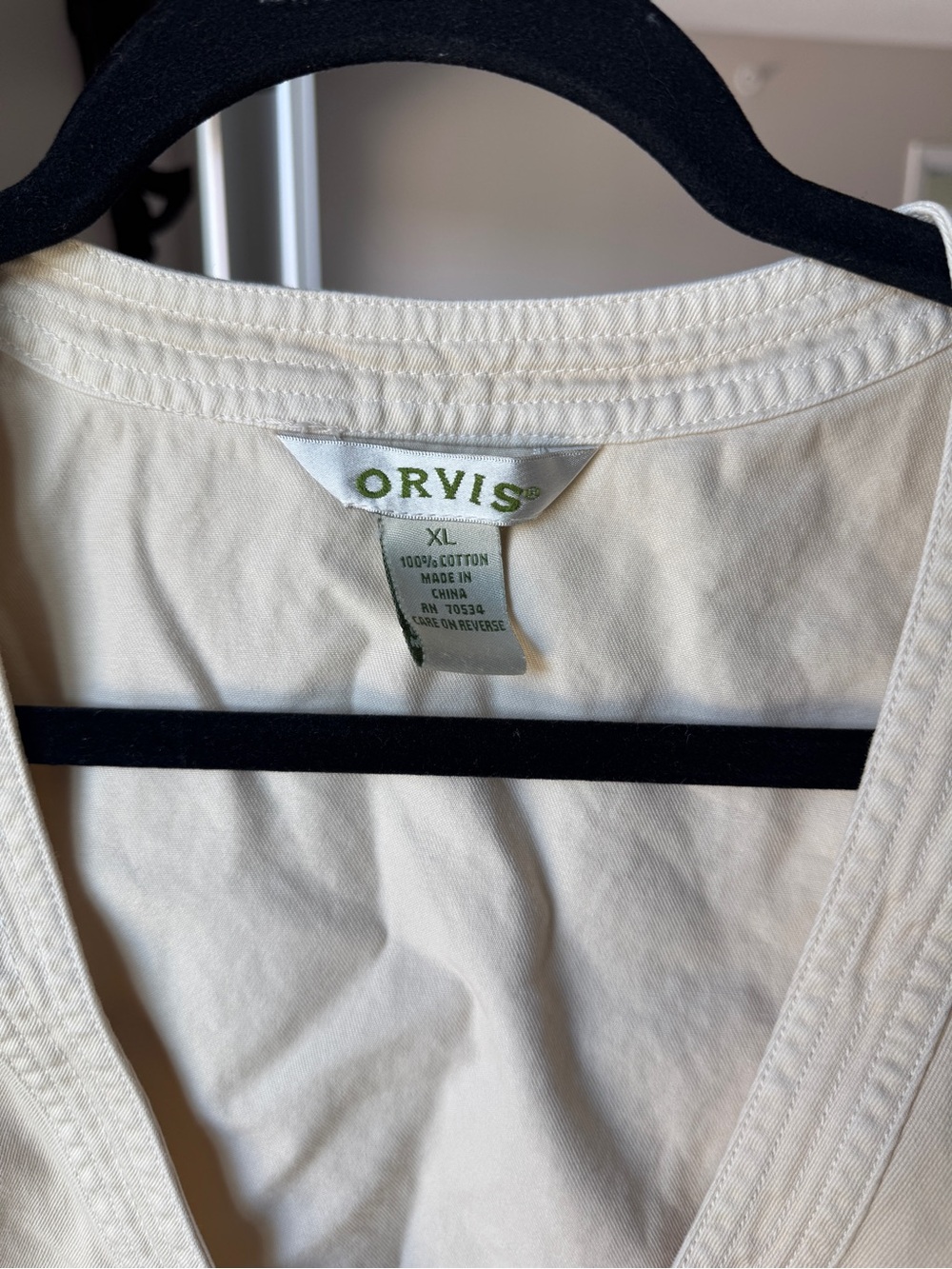 ✨VINTAGE ✨ Orvis Women’s White Canvas Fishing Vest | Size XL, Gorpcore, Buttons - Picture 4 of 7
